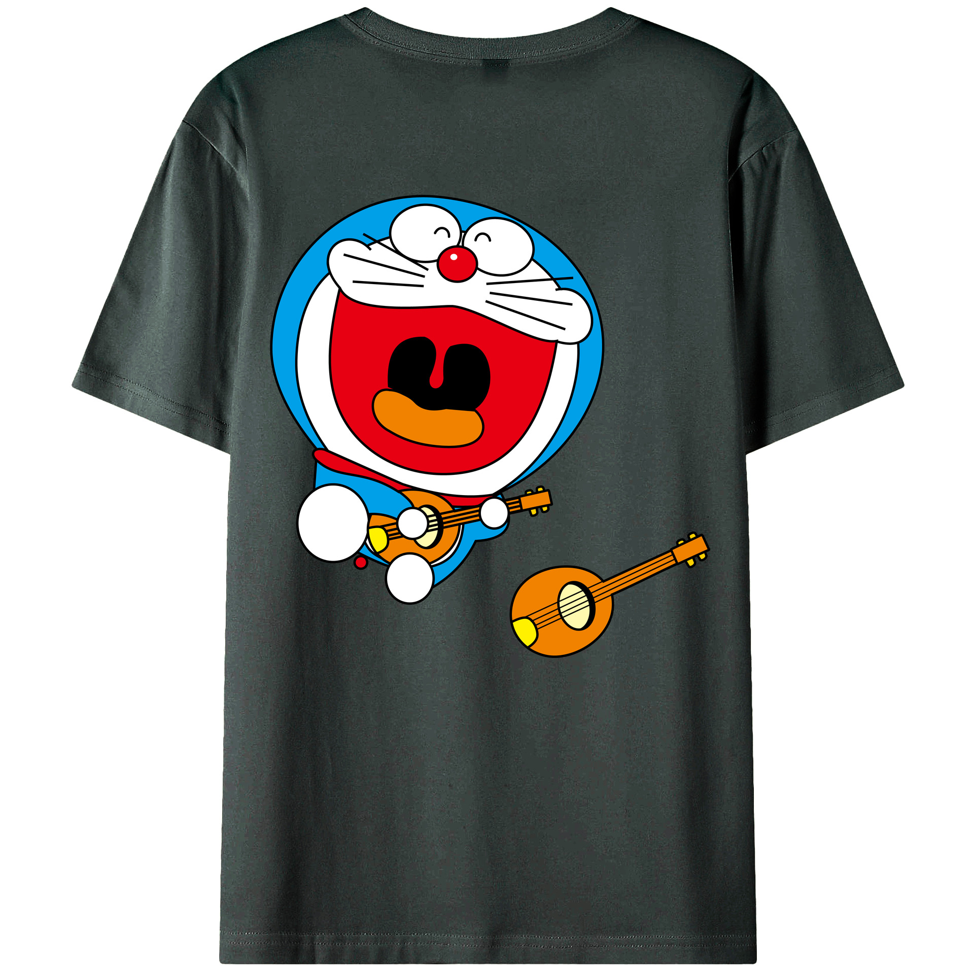 （画像用） ドラえもん Doraemon 綿100％ メンズ半袖Tシャツ（バックプリント） 通気性